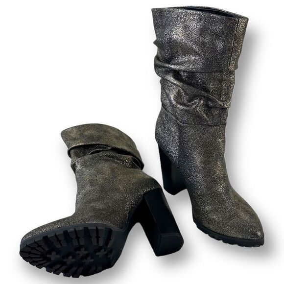 Katy Perry The Raina  Gunmetal Mid Calf Boot Size 9 - Picture 1 of 15